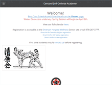 Tablet Screenshot of concordselfdefense.com